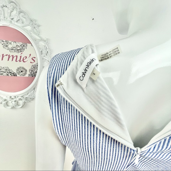 Calvin Klein/Blue White HiLow Midi Sleeveless - Picture 11 of 11